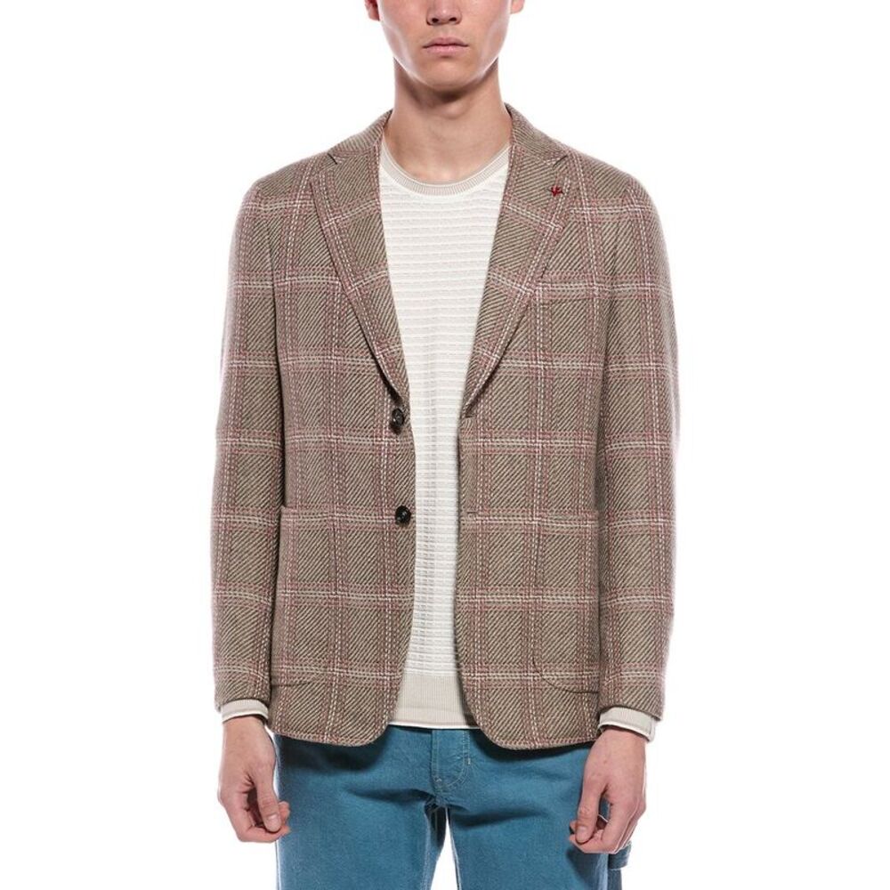 Isaia Mens  Cashmere Jacket, Brown